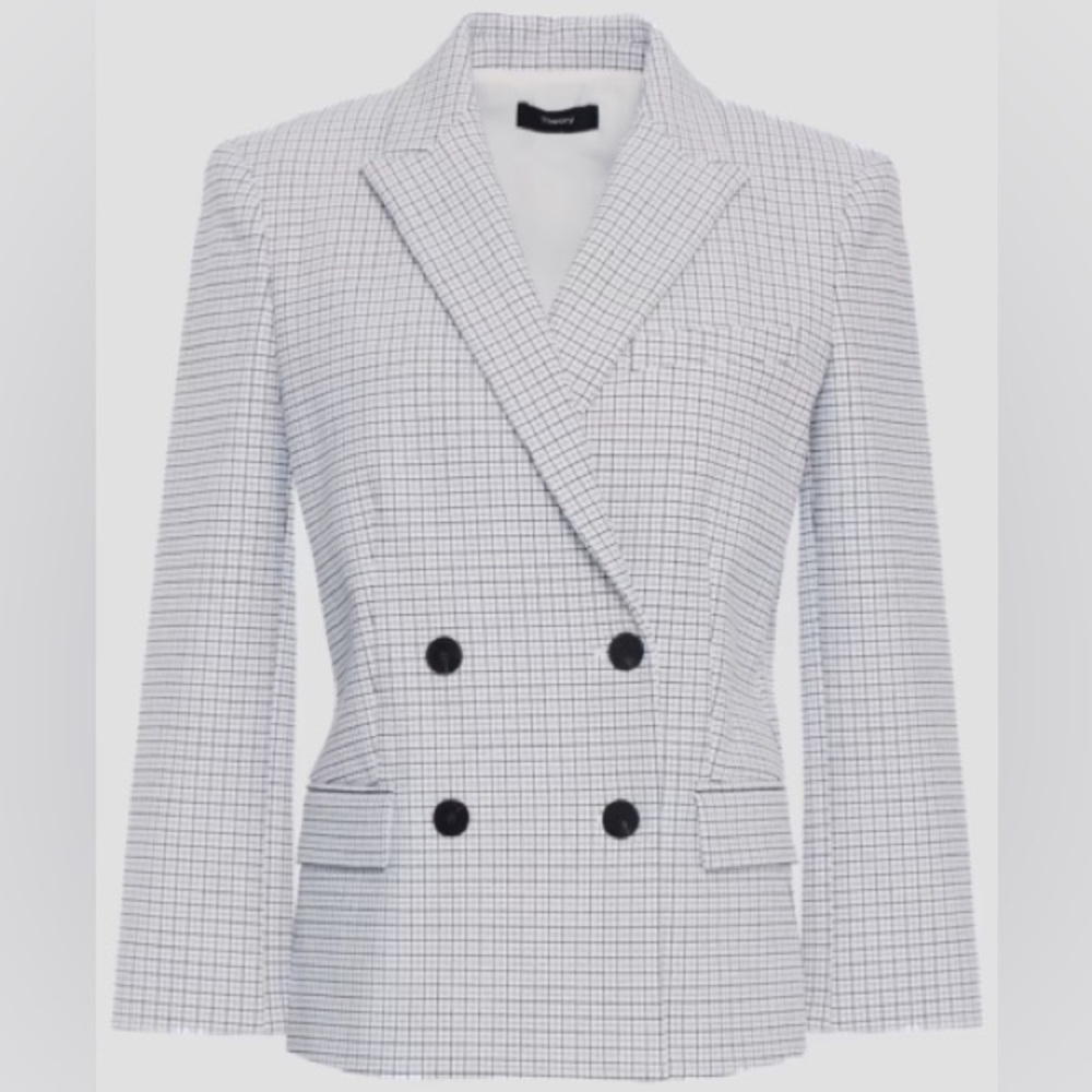 Theory Plaid Blazer